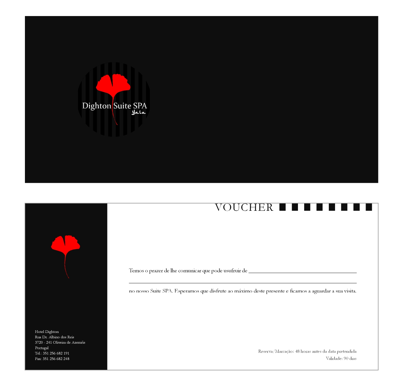 Voucher final, frente e verso
