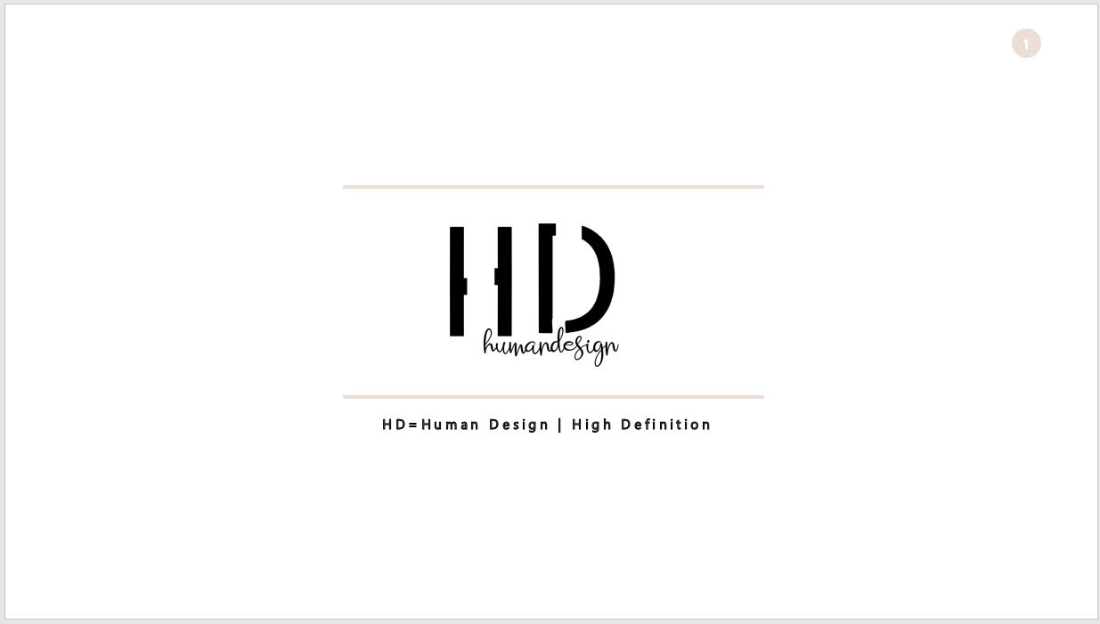 Diapositivo de abertura HD humandesign