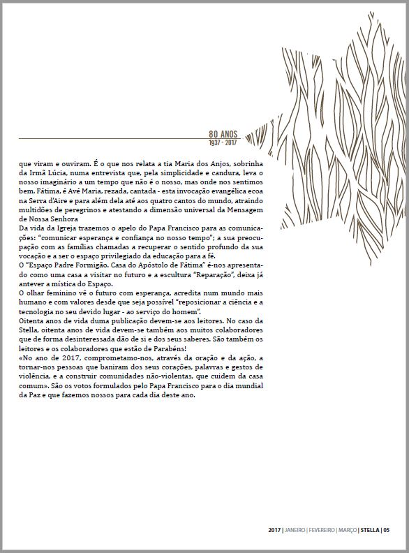 Páginas interiores da revista Stella