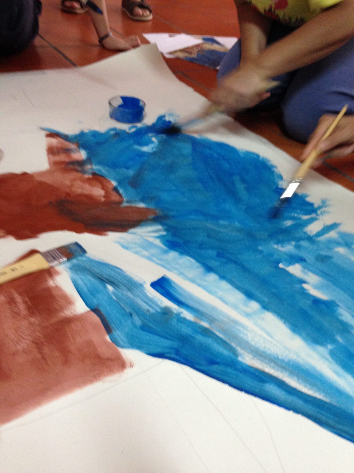 Pintura em azul